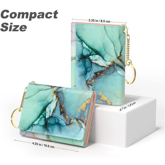 NWT.Broadway Credit Card Slim Wallet with 7 Card Slots & ID Window. Explore Now! - Picture 5 of 7